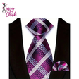 Hight Quality Solid Stripes Paisley Light Purple Necktie Sassy Chick Logo