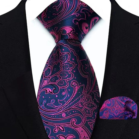 Purple Hight Quality Solid Stripes Paisley Light Purple Necktie