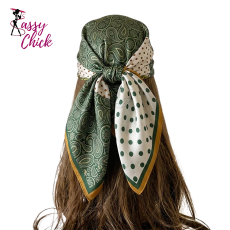 Hijab Silk Women's Shawl Wraps Bandana Headband Sassy Chick Logo