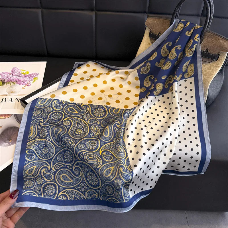 Hijab Silk Women's Shawl Wraps Bandana Headband