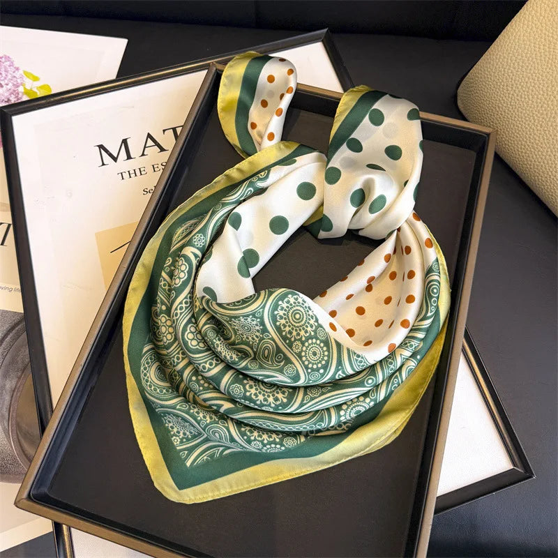 Hijab Silk Women's Shawl Wraps Bandana Headband