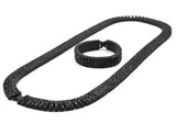 Black Hip-Hop Iced Out 30" Rhinestone Bling Men's Jewelry