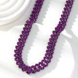Necklace HipHop Cuban Chain Rhinestone Jewelry