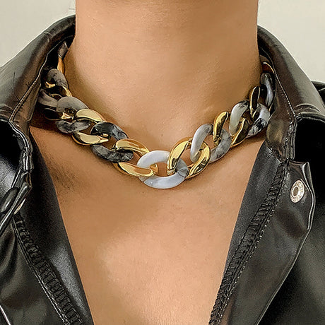 Silver Gold Hip Hop Chain Necklace
