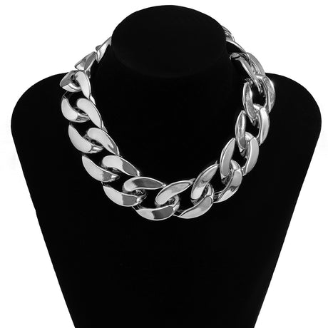 Silver Hip Hop Chain Necklace