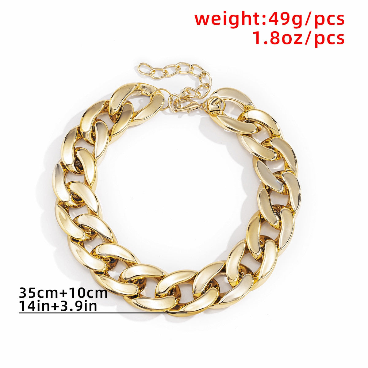 Size of Hip Hop Chain Necklace