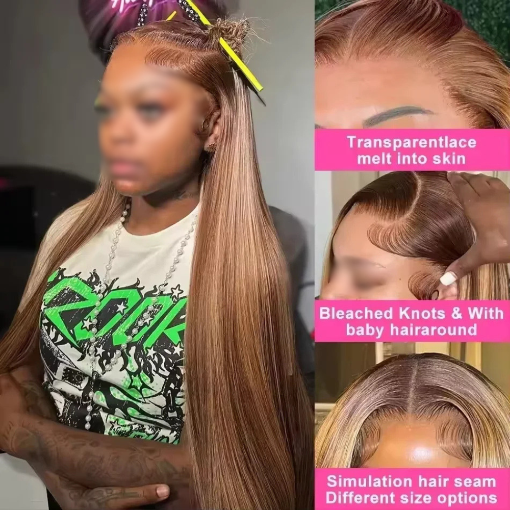 Honey Blonde Straight 13x6 HD Lace Frontal Wig