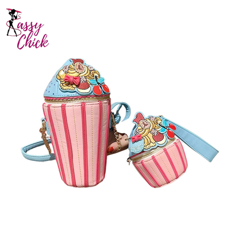 Ice Cream Style Shoulder Bag Sassy Chick Logo