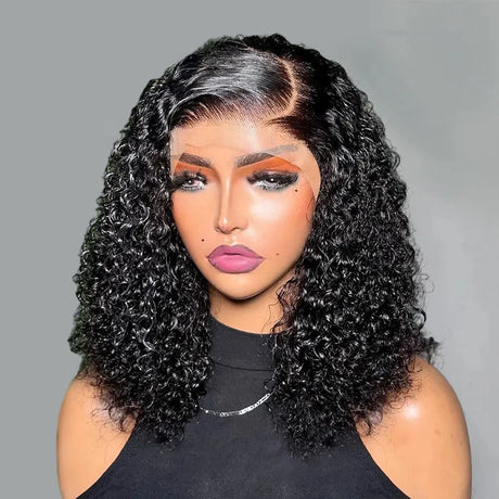 Indian Bob Jerry Curly Wave Wig Black