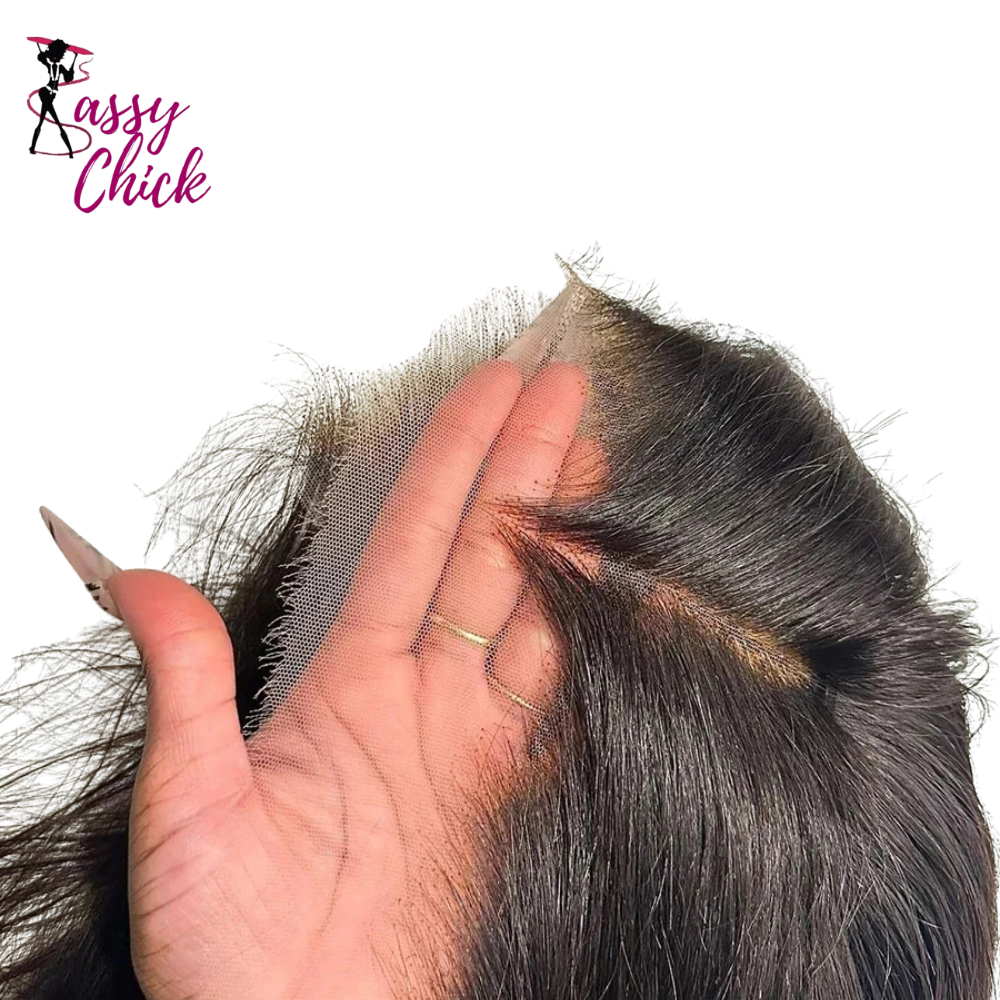 Invisible HD Lace Closures 5x5 6x6 7x7  Skin Melt Wig Sassy Chick Logo