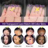 Invisible HD Lace Closures 5x5 6x6 7x7  Skin Melt Wig
