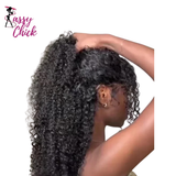 Invisible Strap  Curly 360 Deep Wave Frontal Human Hair Wigs Sassy Chick Logo