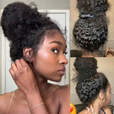Invisible Strap  Curly 360 Deep Wave Frontal Human Hair Wigs
