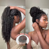 Invisible Strap  Curly 360 Deep Wave Frontal Human Hair Wigs