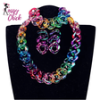 Iridescent Acrylic Chain Jewelry Sets Sassy Chick Logo