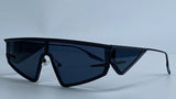 Black Irregular Steampunk Windproof  Square Shield Sunglasses