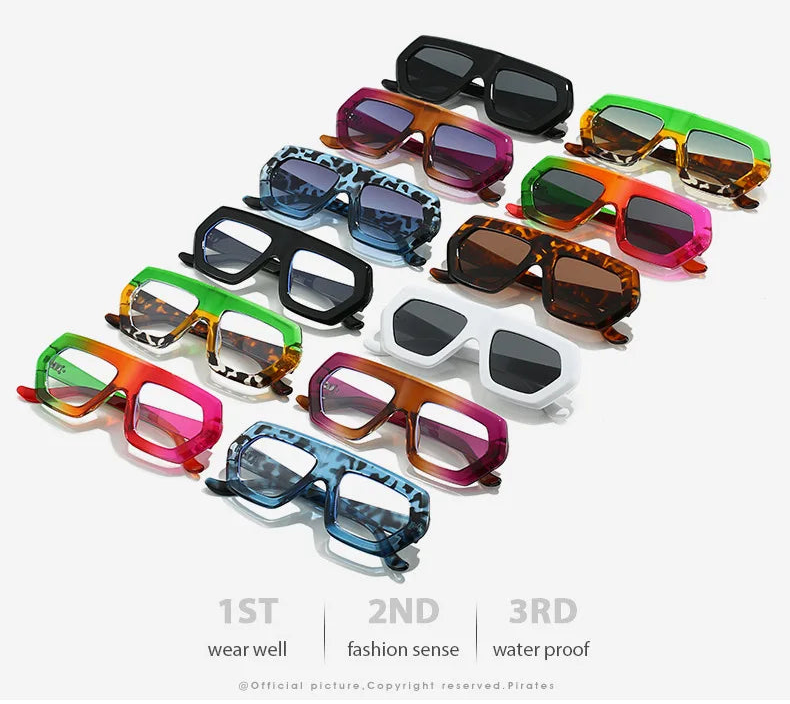 Collection of Irregular Street Shooting Colored Sunglasses