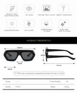Details of Irregular Street Shooting Colored Sunglasses