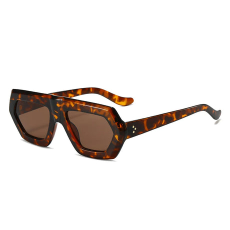 Leopard Irregular Street Shooting Colored Sunglasses