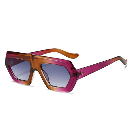 Purple Irregular Street Shooting Colored Sunglasses