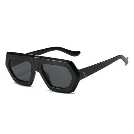 Black Irregular Street Shooting Colored Sunglasses