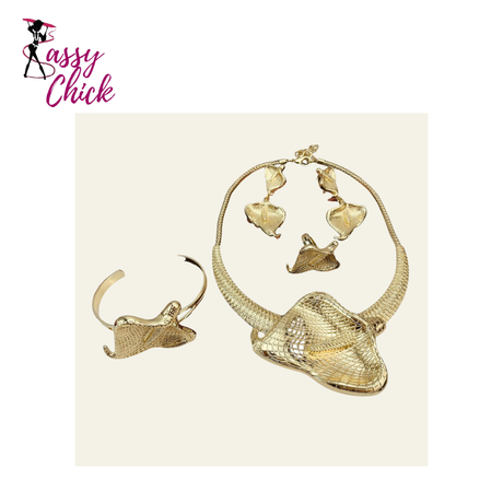 Italian Gold Plated Jewelry Set Sassy Chick Logo