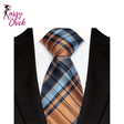 Jacquard 8CM Orange Brown Color Adult Neckties Sassy Chick Logo