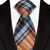 Jacquard 8CM Orange Brown Color Adult Neckties