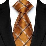 Jacquard 8CM Orange Brown Color Adult Neckties