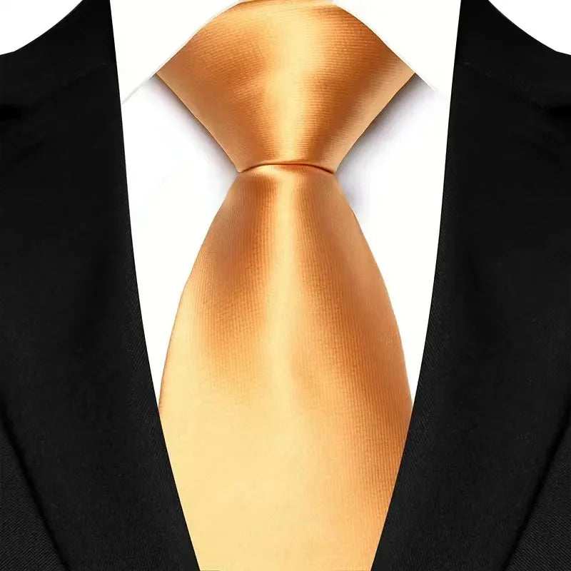 Jacquard 8CM Orange Brown Color Adult Neckties