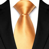 Jacquard 8CM Orange Brown Color Adult Neckties