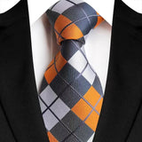 Jacquard 8CM Orange Brown Color Adult Neckties
