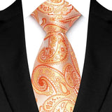Jacquard 8CM Orange Brown Color Adult Neckties