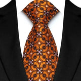 Jacquard 8CM Orange Brown Color Adult Neckties