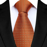 Jacquard 8CM Orange Brown Color Adult Neckties