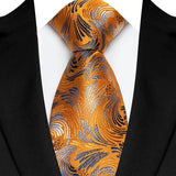 Jacquard 8CM Orange Brown Color Adult Neckties
