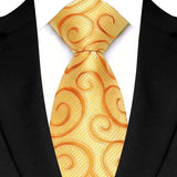 Jacquard 8CM Orange Brown Color Adult Neckties