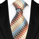 Jacquard 8CM Orange Brown Color Adult Neckties