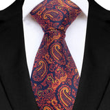 Jacquard 8CM Orange Brown Color Adult Neckties