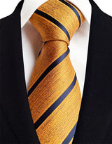 Jacquard 8CM Orange Brown Color Adult Neckties