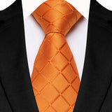 Jacquard 8CM Orange Brown Color Adult Neckties
