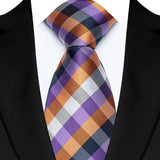 Jacquard 8CM Orange Brown Color Adult Neckties