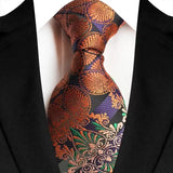 Jacquard 8CM Orange Brown Color Adult Neckties