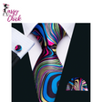 Jacquard Colorful Silk Tie Set Sassy Chick Logo