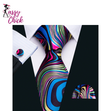 Jacquard Colorful Silk Tie Set Sassy Chick Logo