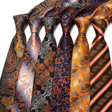 Collection of Jacquard Woven 8CM Floral Paisley Men's Ties