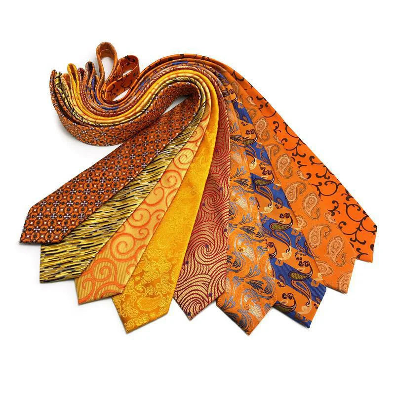 Collection of Jacquard Woven 8CM Floral Paisley Men's Ties