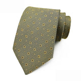 Gold Jacquard Woven Ascot Formal 8CM Stripes Plaid & Checks Ties