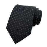 Black Jacquard Woven Ascot Formal 8CM Stripes Plaid & Checks Ties