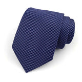 Blue Jacquard Woven Ascot Formal 8CM Stripes Plaid & Checks Ties